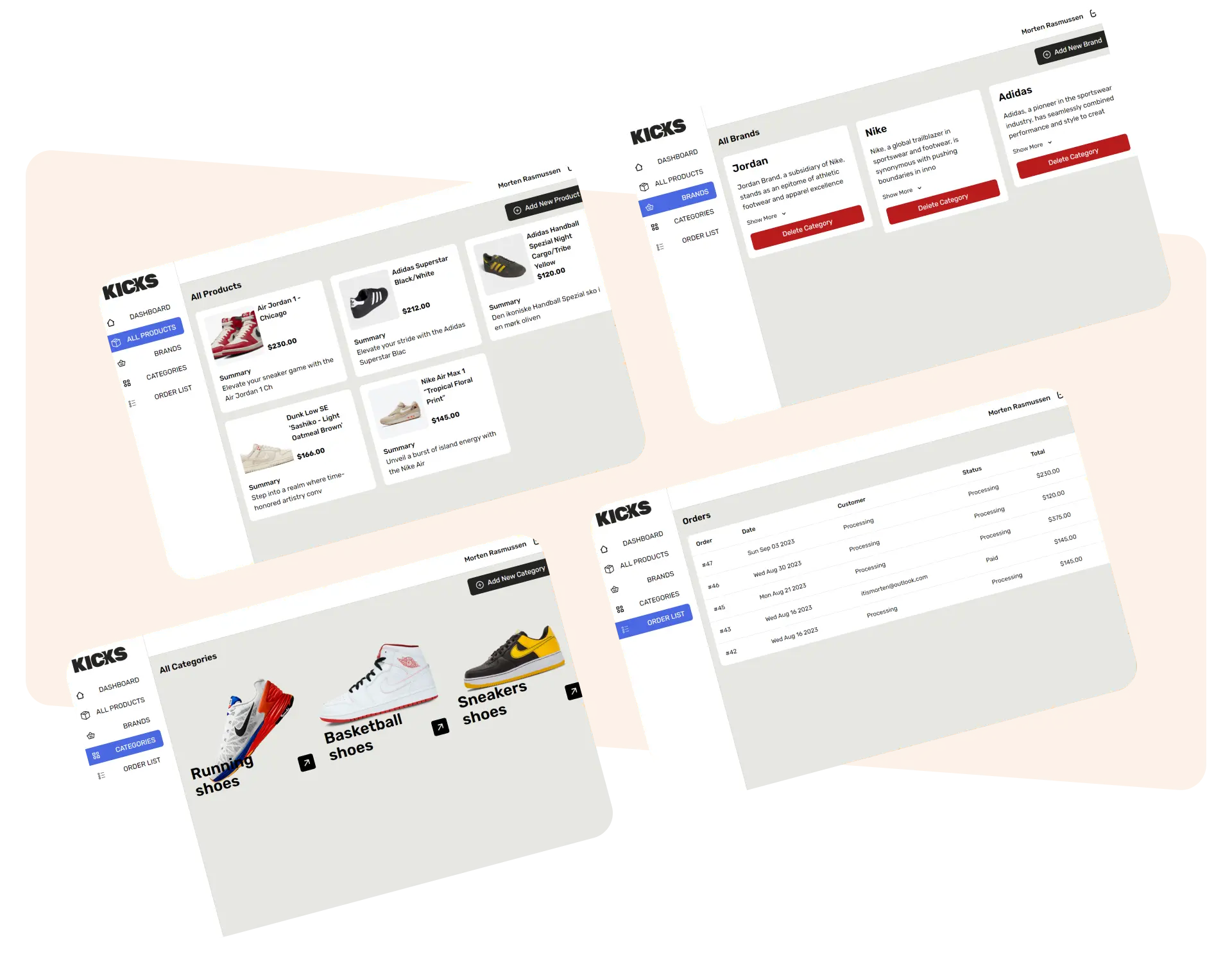 Kicks dashboard project showcase