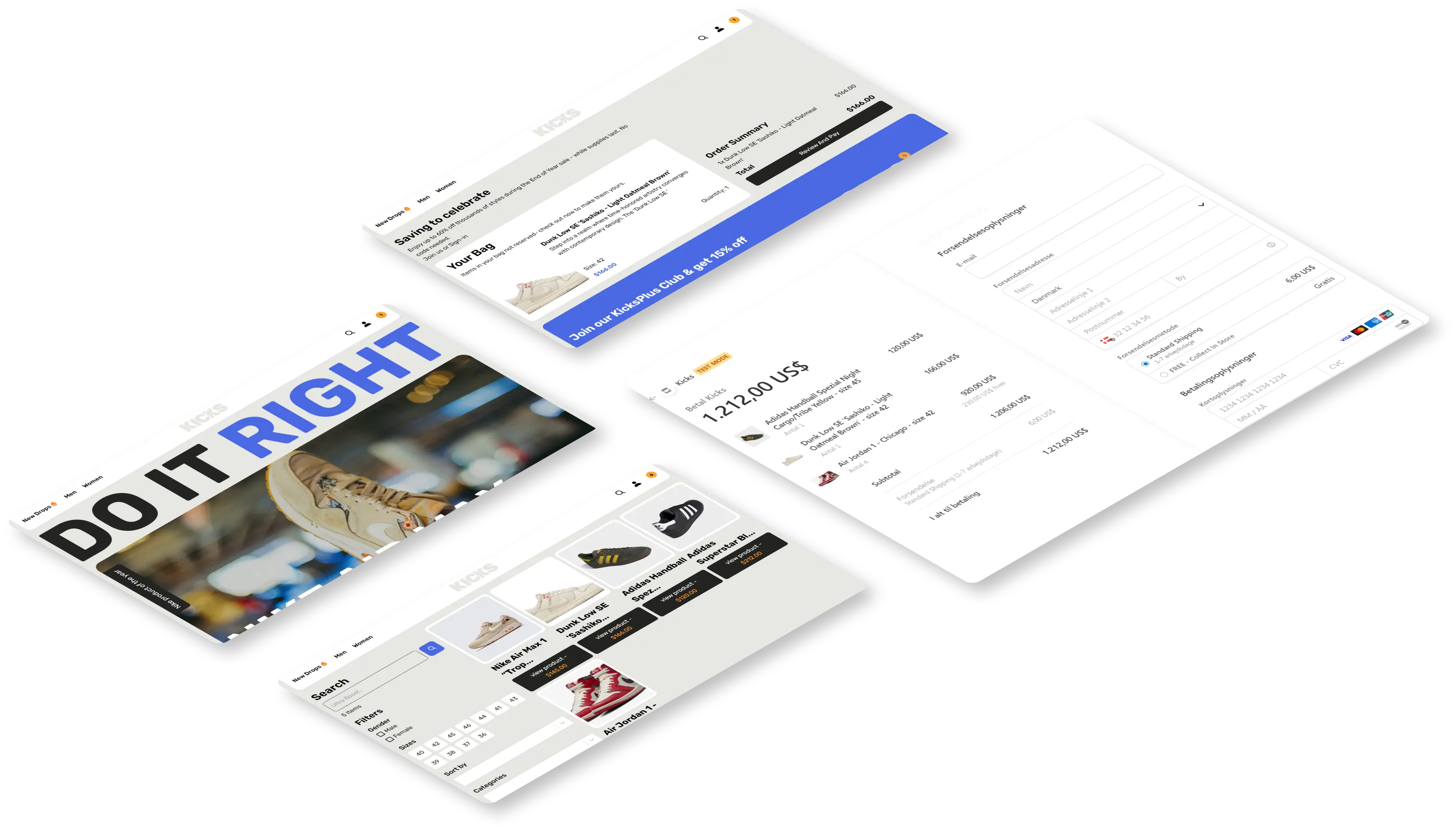 Kicks website showcase